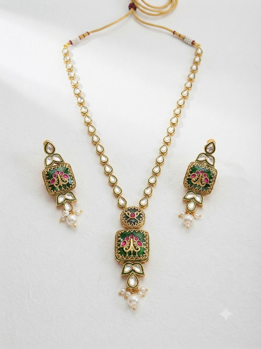 Flower Design Pearl Jewelry Set