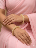 Elegant White Pearl Bangles