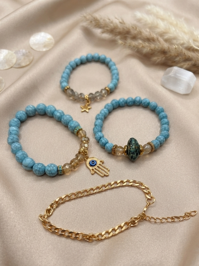 Multilayer and Multicolor Beads Bracelet