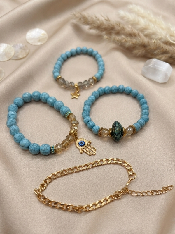 Multilayer and Multicolor Beads Bracelet