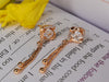 Rose Gold Plated Long Earrings