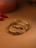 Peacock Design Gold Plated Bangles
