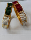 Multicolored Moti 4 Bangles