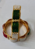 Multicolored Moti Bangles