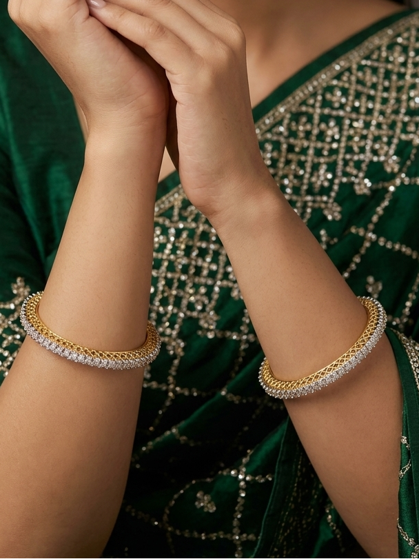 Exclusive Gold AD Bangles