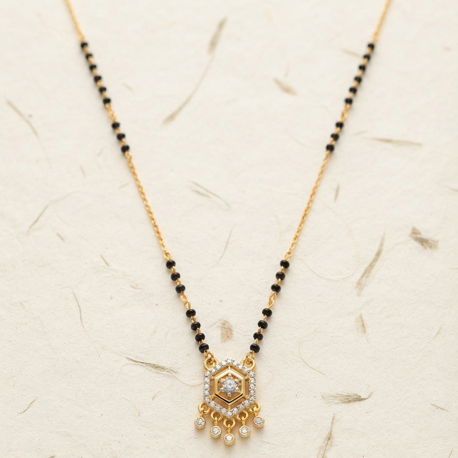 Stylish And Elegant Diamond Mangalsutra