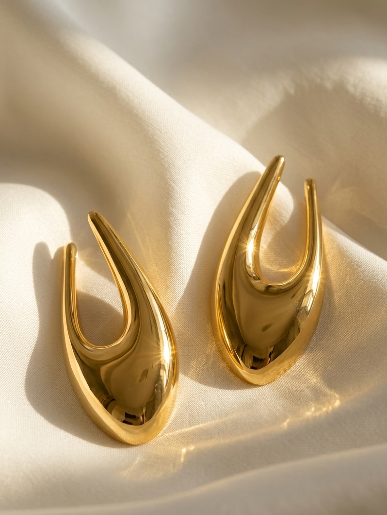 Meraki Gold Plated Earrings