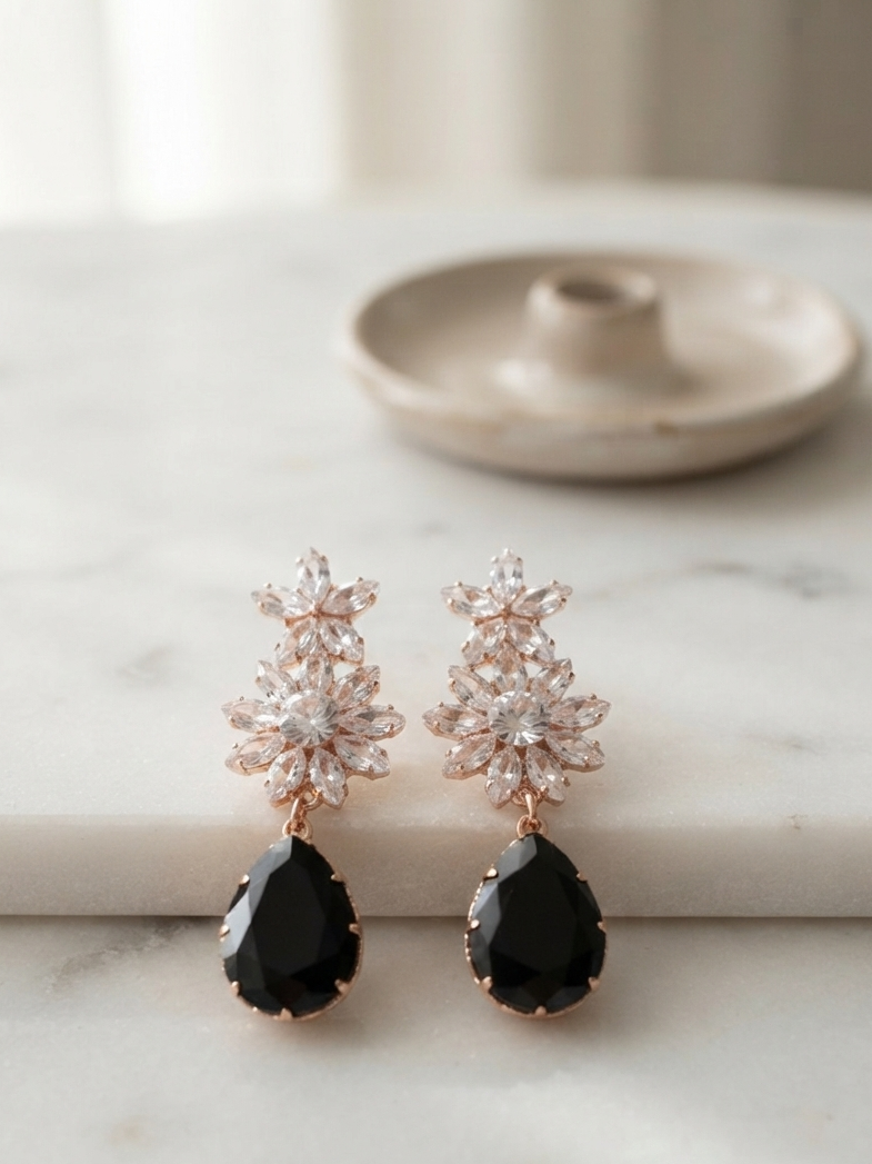 Traditional Crystal Stone Earring