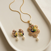 Royal Peacock Meenakari Pendant Set