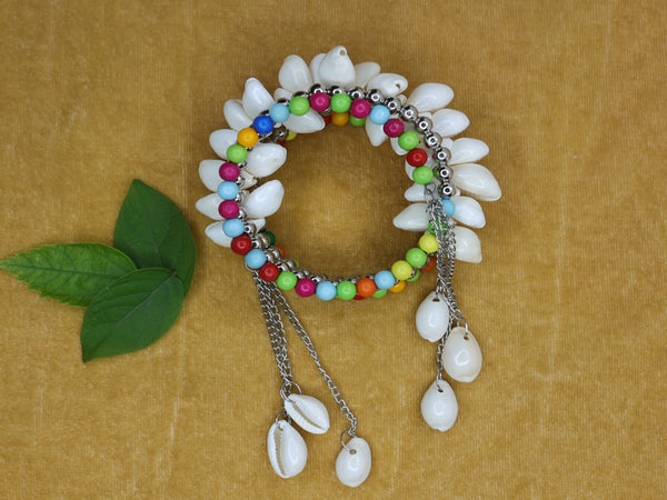 Multicolor Beads Shell Bracelet