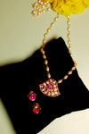 Kundan Meraki Pendant and Studs with Pearl