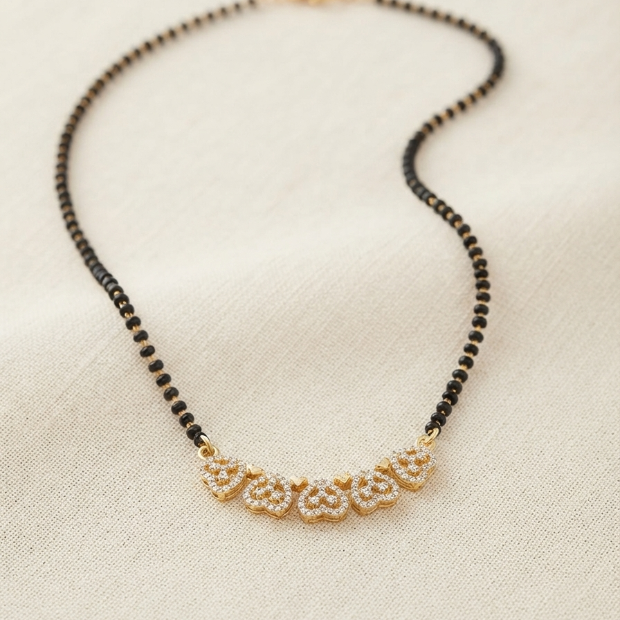 Heart Shape Rose Gold Managalsutra