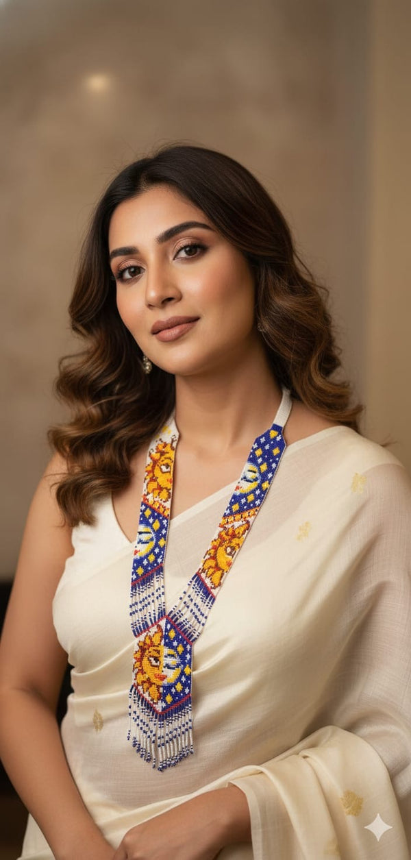 Sun And Moon Beaded Neckpiece