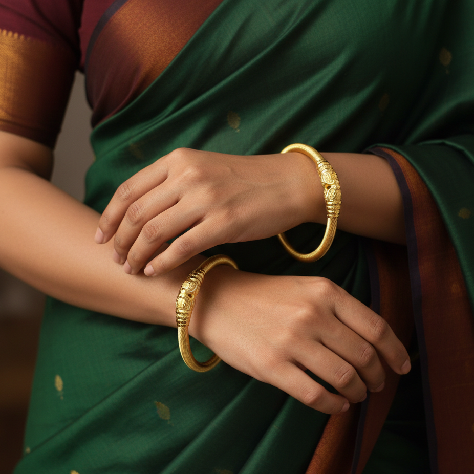 Pretty Elephant Face Kada Bangle for Daily wear