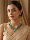Stylish Green Stone Necklace Set