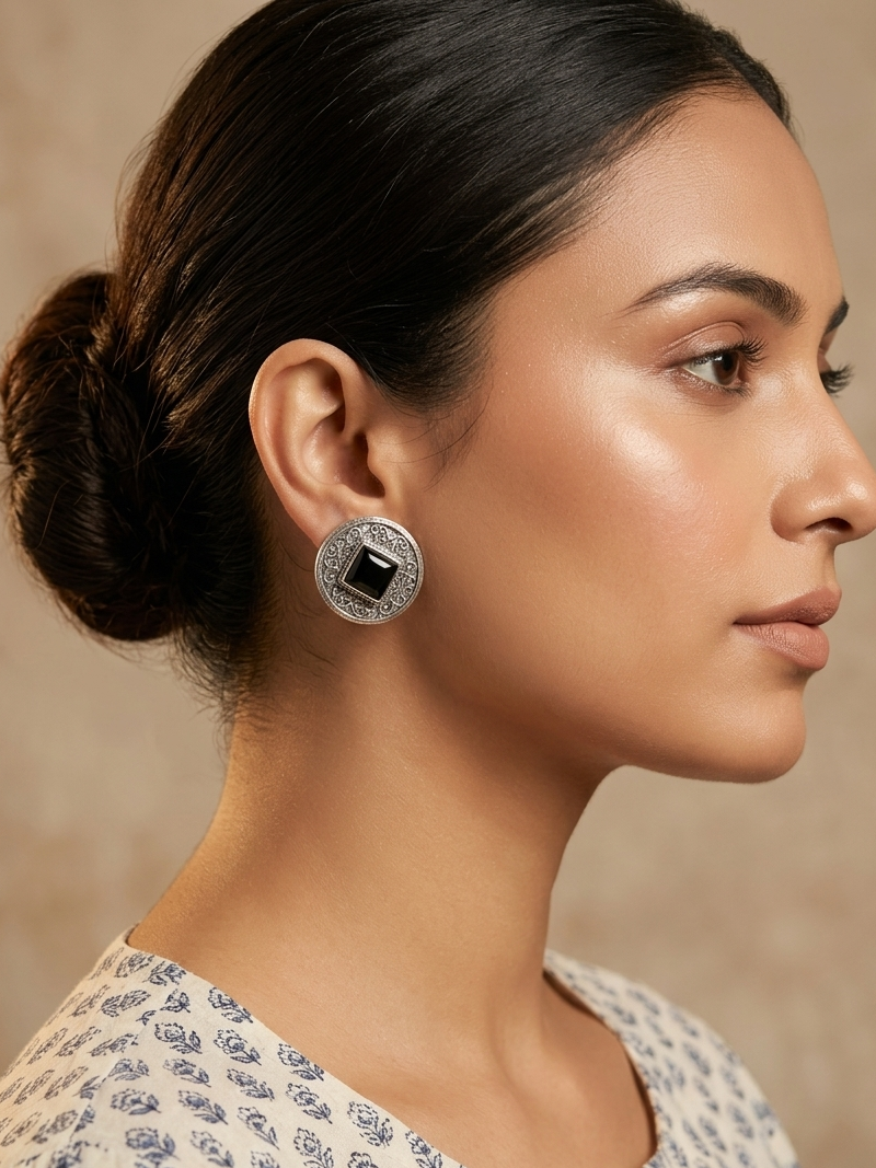Antique Silver Earring