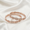Rose Gold Plated Zircon Bangles Sets