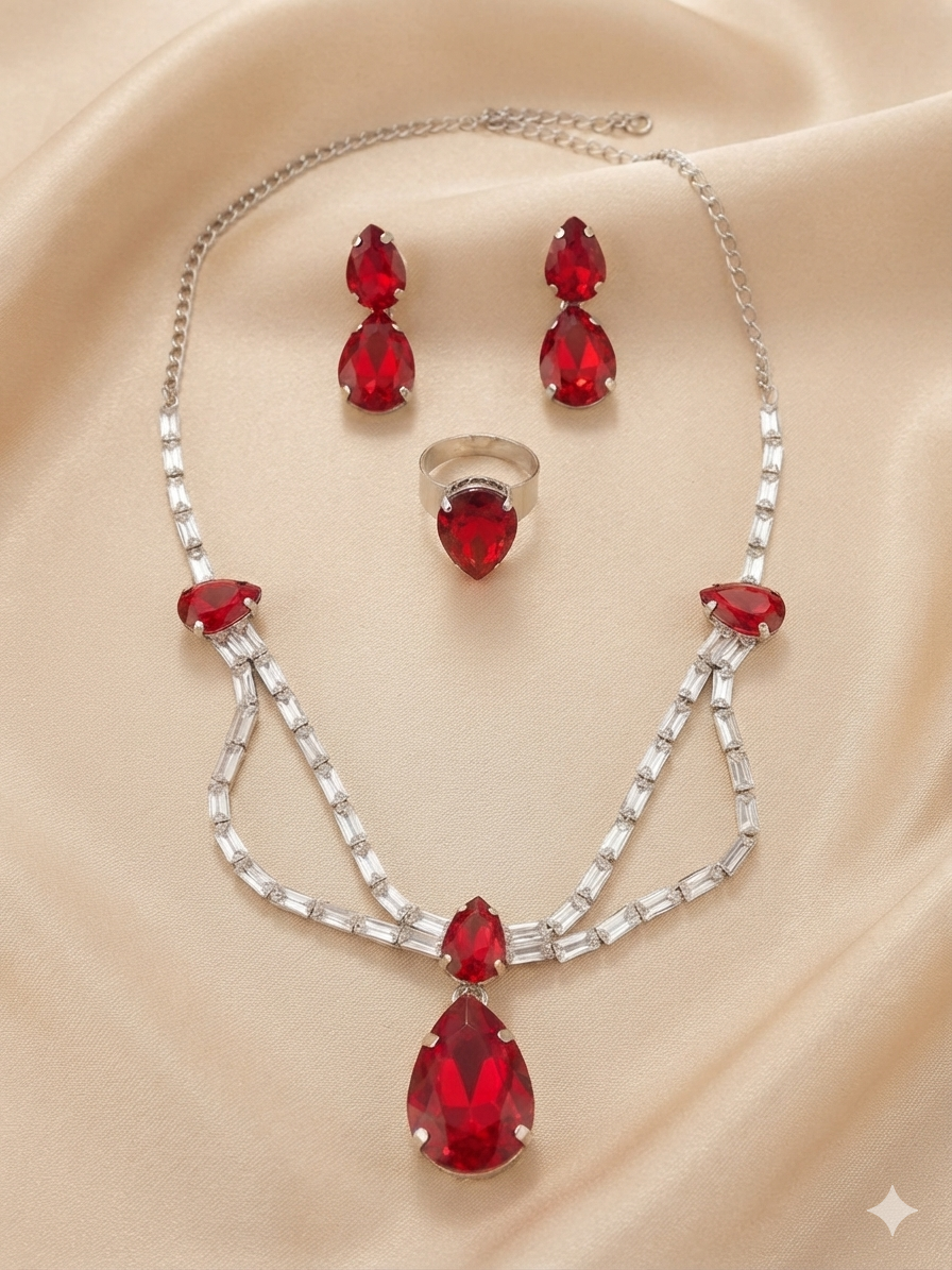 White Cubic Zirconia Stones American Diamond Set