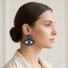 Handmade Beaded Evil Eye Earring