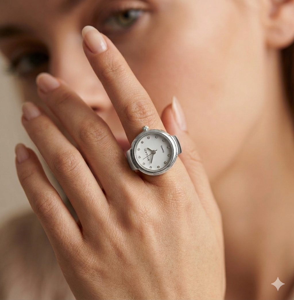 Stylish Finger Watch Ring