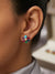Multicolor Flower Design Stud