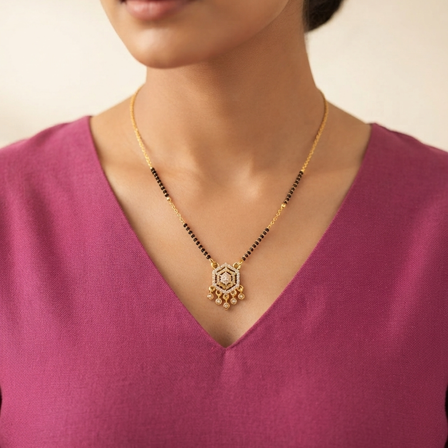 Stylish And Elegant Diamond Mangalsutra