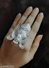 Fusion Oxidized Silver Goddess Durga Ring