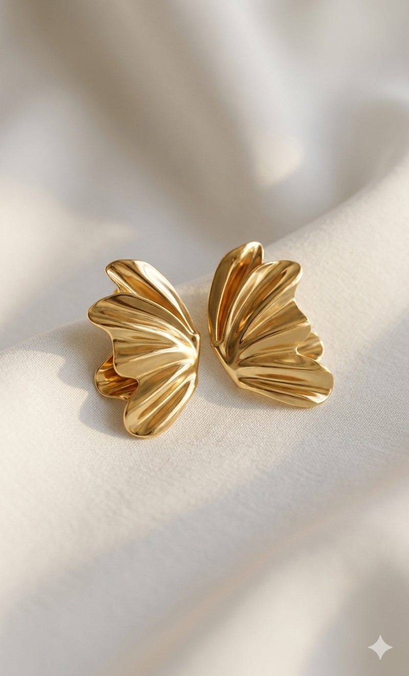 Gold Butterfly Stylish Earrings
