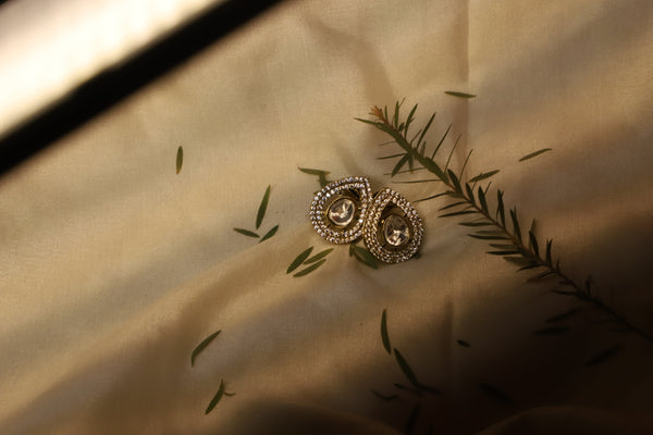 Tear Drop American Diamond Studs