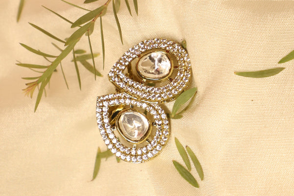 Tear Drop American Diamond Studs