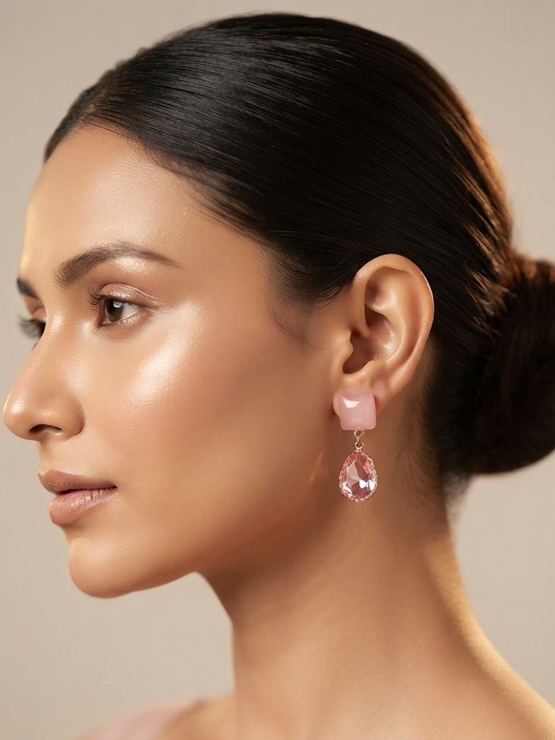 Buy Glass Teardrop Dangle Earrings