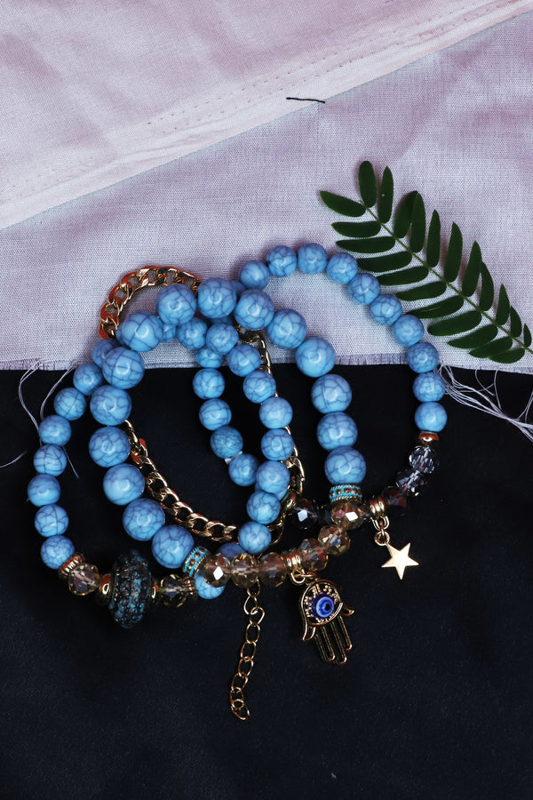 Turquoise Beads Bracelet Set