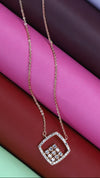 Rose Gold Plated Square Pendant