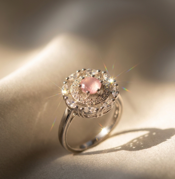 White Finish Diamond Ring