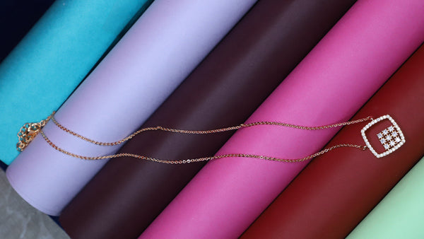 Rose Gold Plated Square Pendant