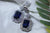 AD Sapphire & Cubic Zirconia Studded Drop Earrings