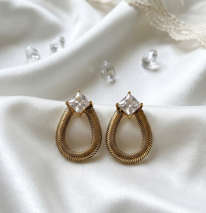 Buy Vintage Gold Chain Earrings