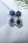 Buy Blue Meraki Zirconia Stone Stud Earrings