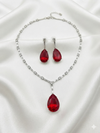 Everlasting Quality Jewels Silver Plated AD Necklace Set