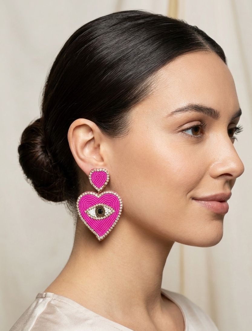 Heart Shape Handcrafted Earring