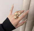 Gold Plated Droplet Ring