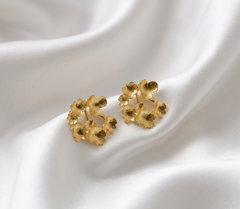 Stylish Gold Plated Stud Earrings