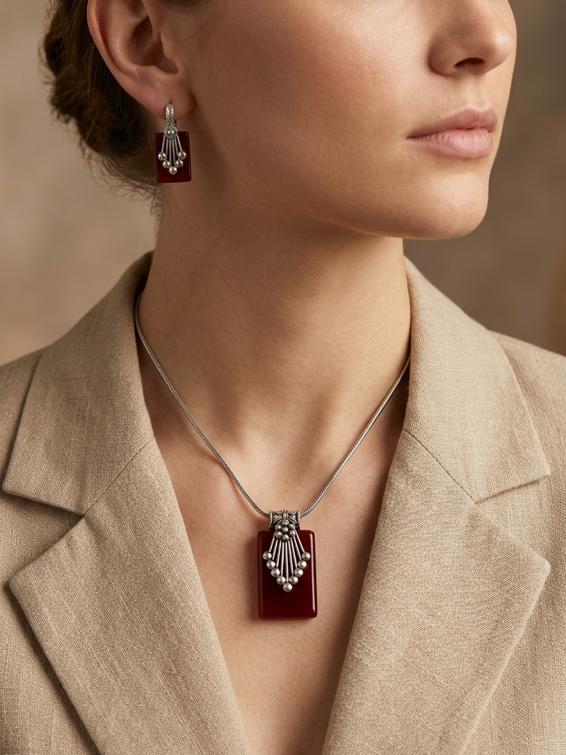 Triangle Shaped Resin Pendant Set (Copy)