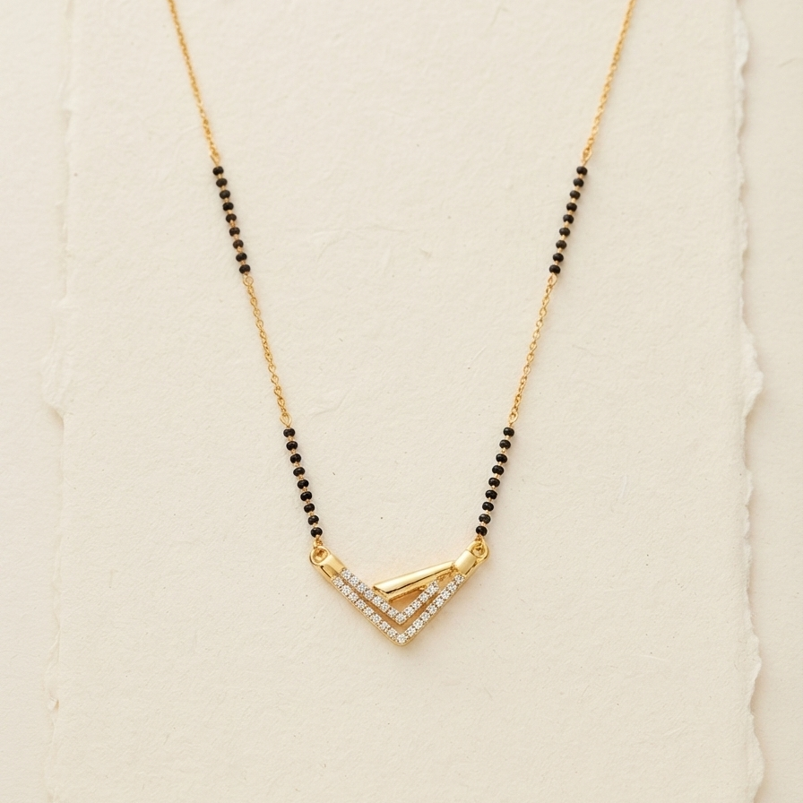 Trending Mangalsutra With Black Beads Chain