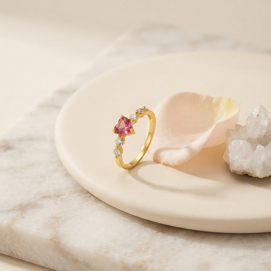 Heart Shape Adjustable Ring