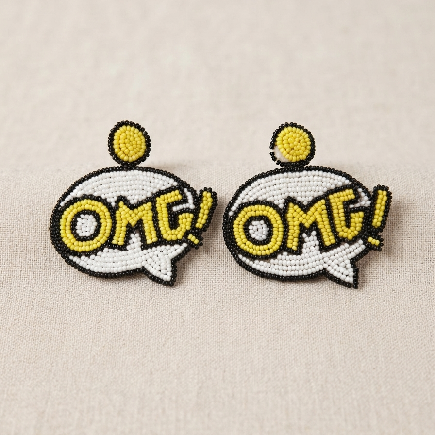 OMG Seed Bead Handmade Earring