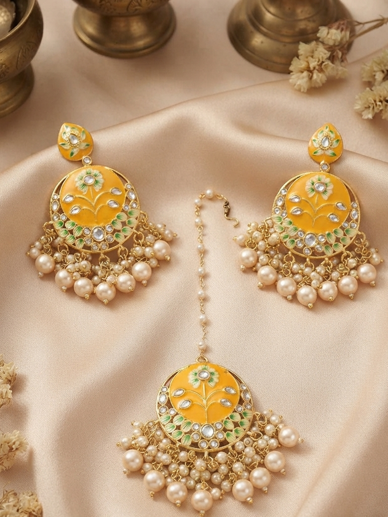 Minakari with Pearls Tikka