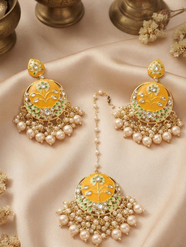 Minakari with Pearls Tikka