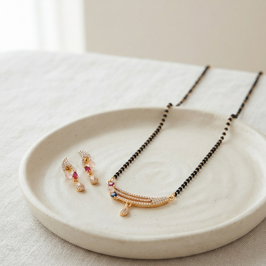Stylish American Stone Mangalsutra