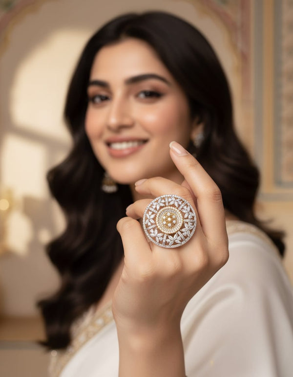 Meraki Elegant Round Diamond Ring